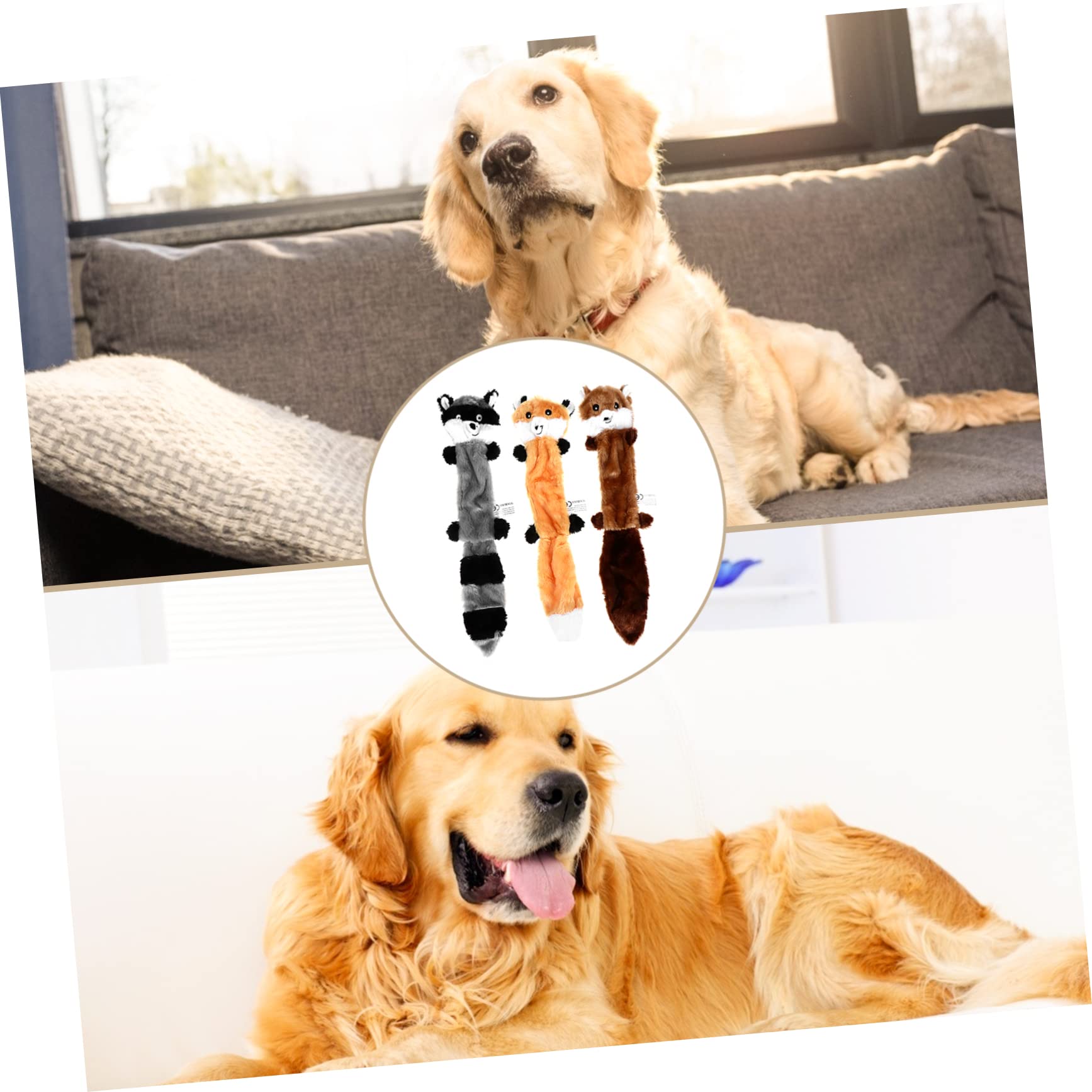 Sosoport 6pièces Jouets Peluche Stylés pour Chiens Jouets à Couiner Interactifs Et pour Mâcher Accessoires Amusants pour Animaux De Compagnie