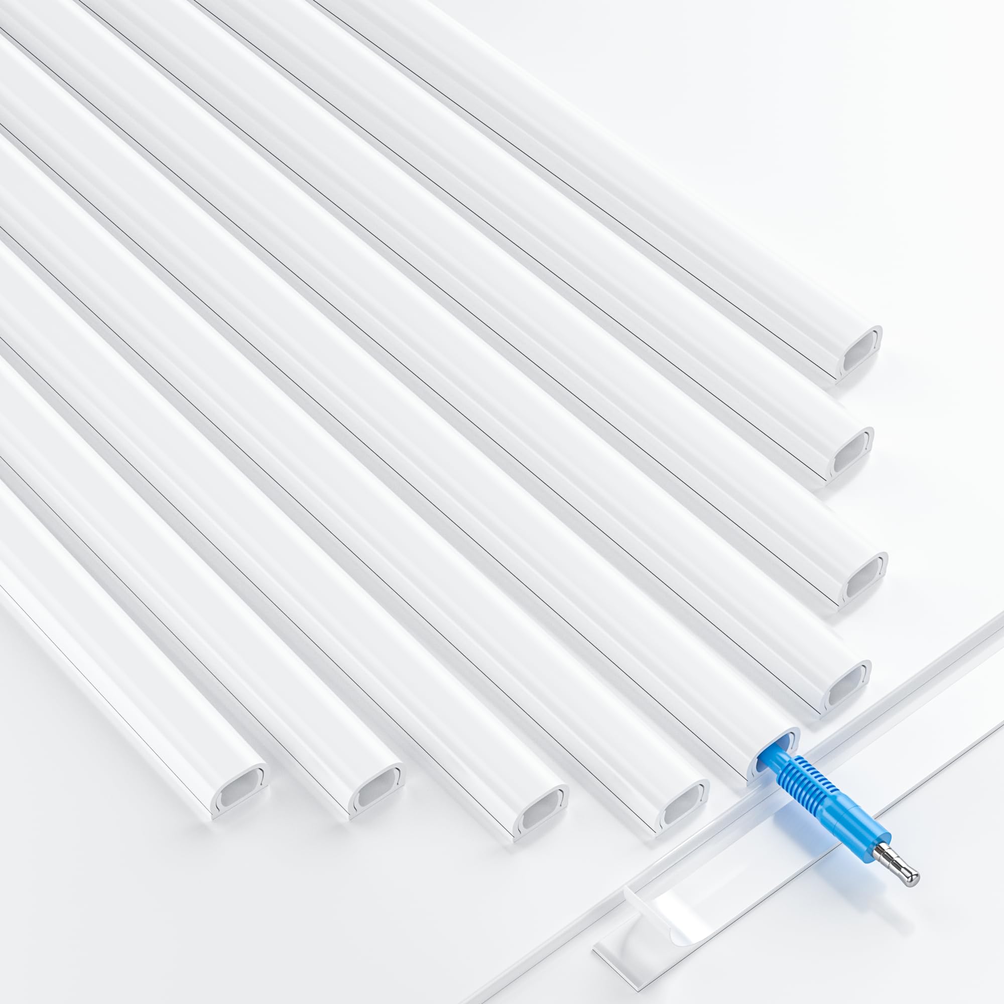 Photo 1 of Yecaye 128in Mini Cord Hider, White