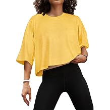 Summer Crop Tops for Womens Casual Half Sleeve Top Loose Fit Short Sleeve T Shirts Workout Oversized Tees 2026
