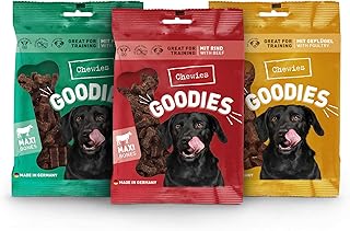 Chewies Dog Treats Mix - 3 x 200 g - Beef, Rumen, Poultry Little Bones - Dog Snacks Sugar-Free & High Meat Content - Training Treats for Your Dog (600 g) product image