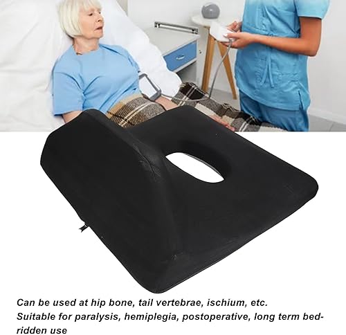 Miniatura 3 de Cojín antiescaras con soporte para las piernas, cojines transpirables de espuma viscoelástica para el coxis de los glúteos, diseño hueco ovalado