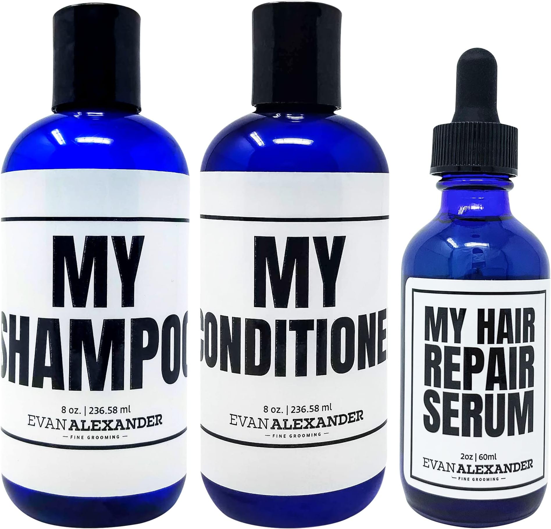 Evan Alexander Fine GroomingMY Hair Repair System - Peppermint Scented, White & Black, Men's Department, For Men Experiencing Hair Loss or Thinning