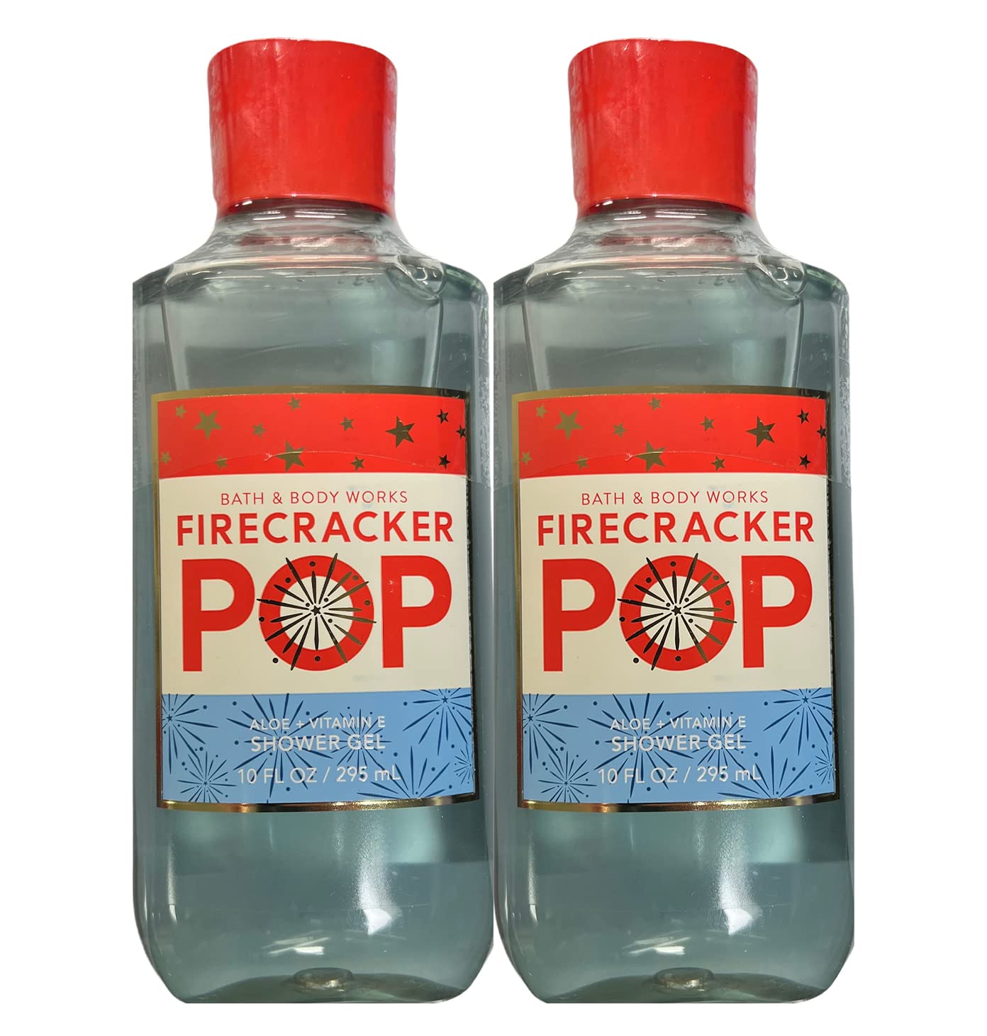 Bath and Body Works Shower Gel Gift Sets For Women 10 Oz 2 Pack (Firecracker Pop)
