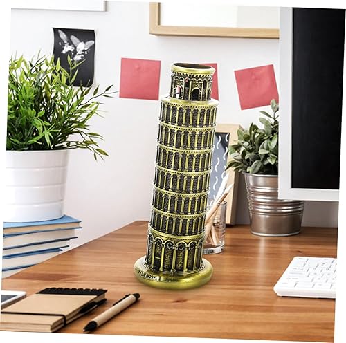 Miniatura 4 de Torre inclinada de Pisa modelo Torre Eiffel Estatua de metal Modelos de metal Decoración italiana Torre de Pisa Escultura Torre de pizza Modelo de