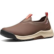 HISEA Mens Waterproof Shoes Slip On Walking Rainboots Rubber Garden Shoe