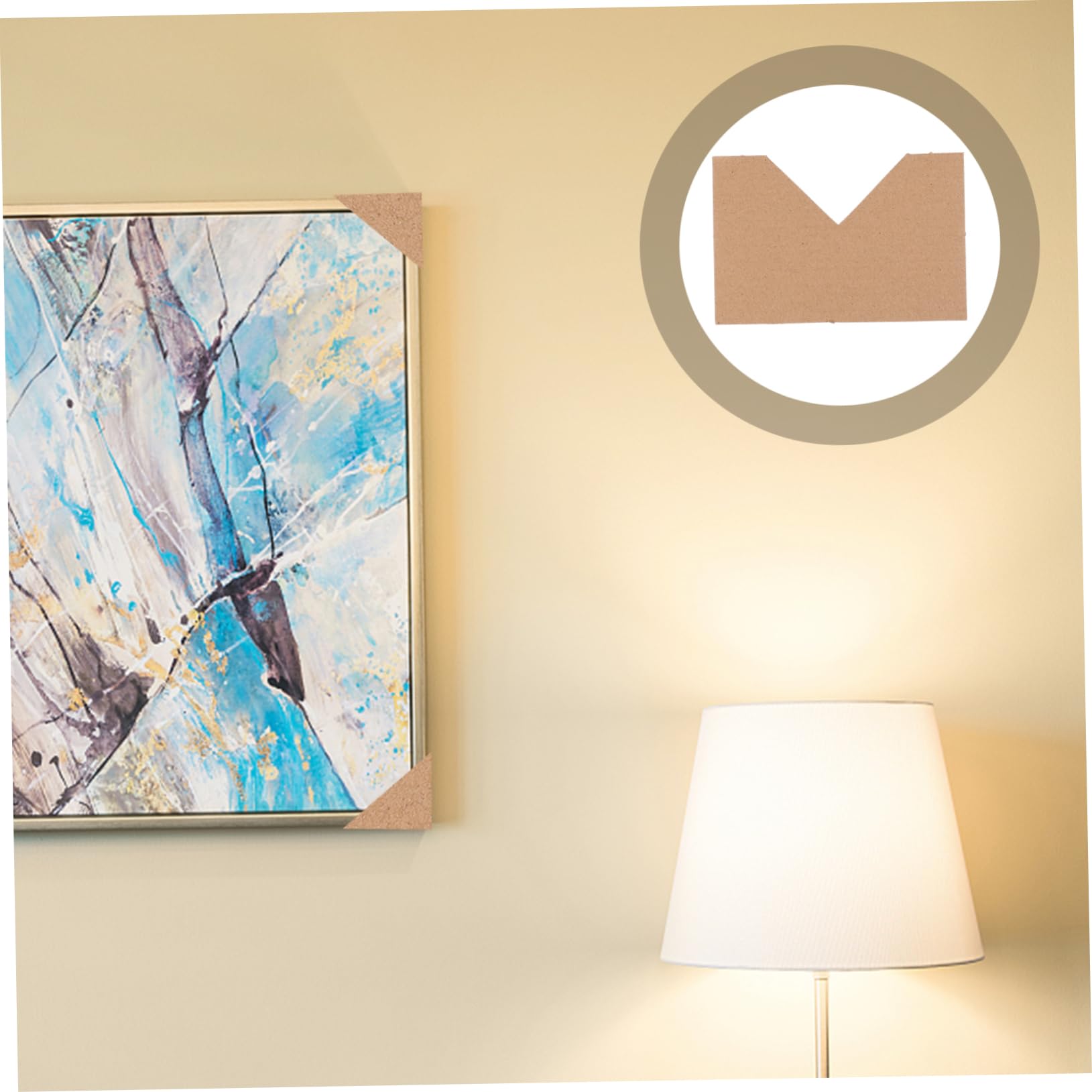 ULTECHNOVO 100pcs Picture Frame Paper Corner Protector Carton Menu Corners Protectors Cardboard Pallet Protector Packaging Protector Safety Guard Photo Frame Corner Guard for Picture Frame