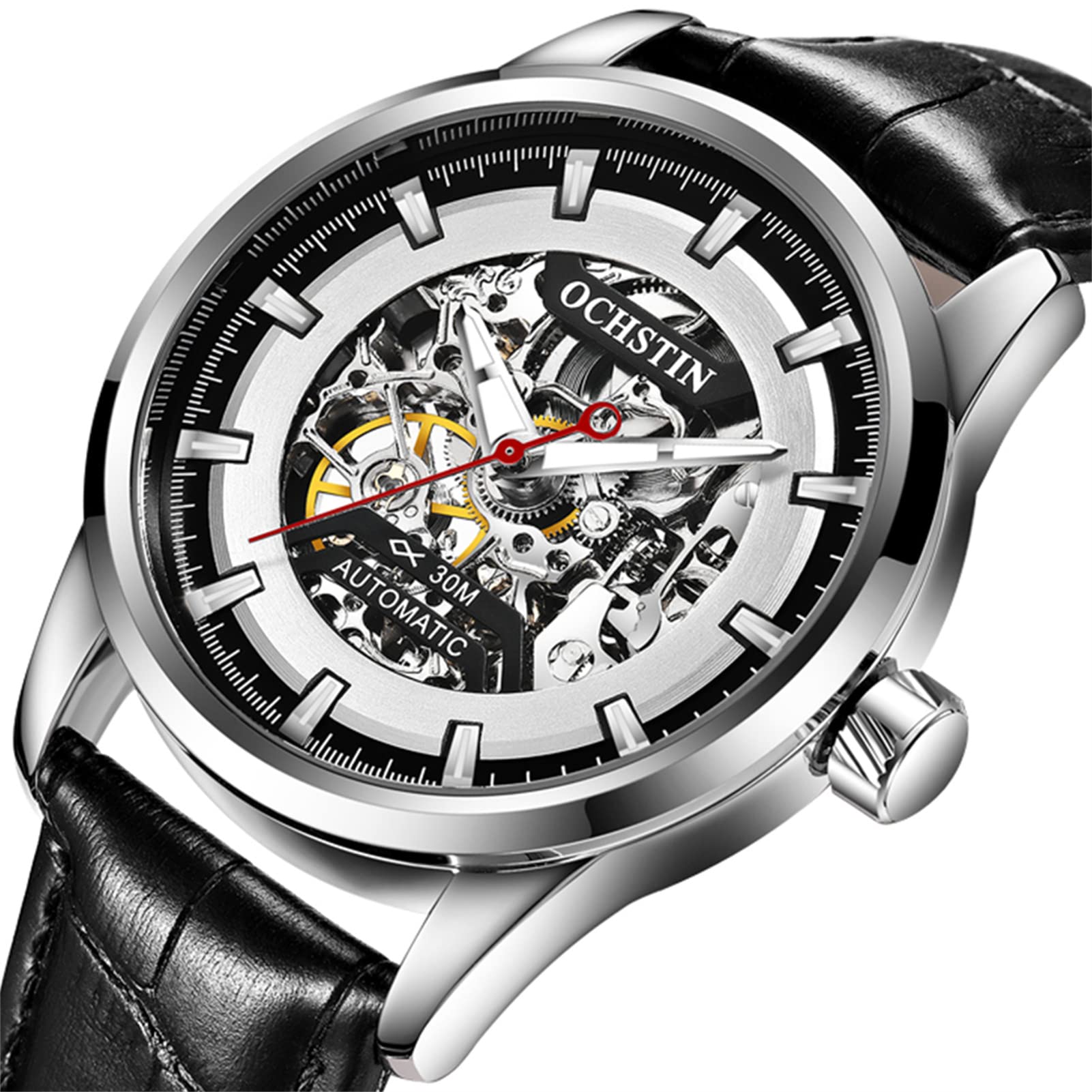 FORSINING Męskie automatyczne zegarki mechaniczne wodoodporny Tourbillon męski zegarek szkielet samonastawny sportowy zegarek na rękę moda biznes