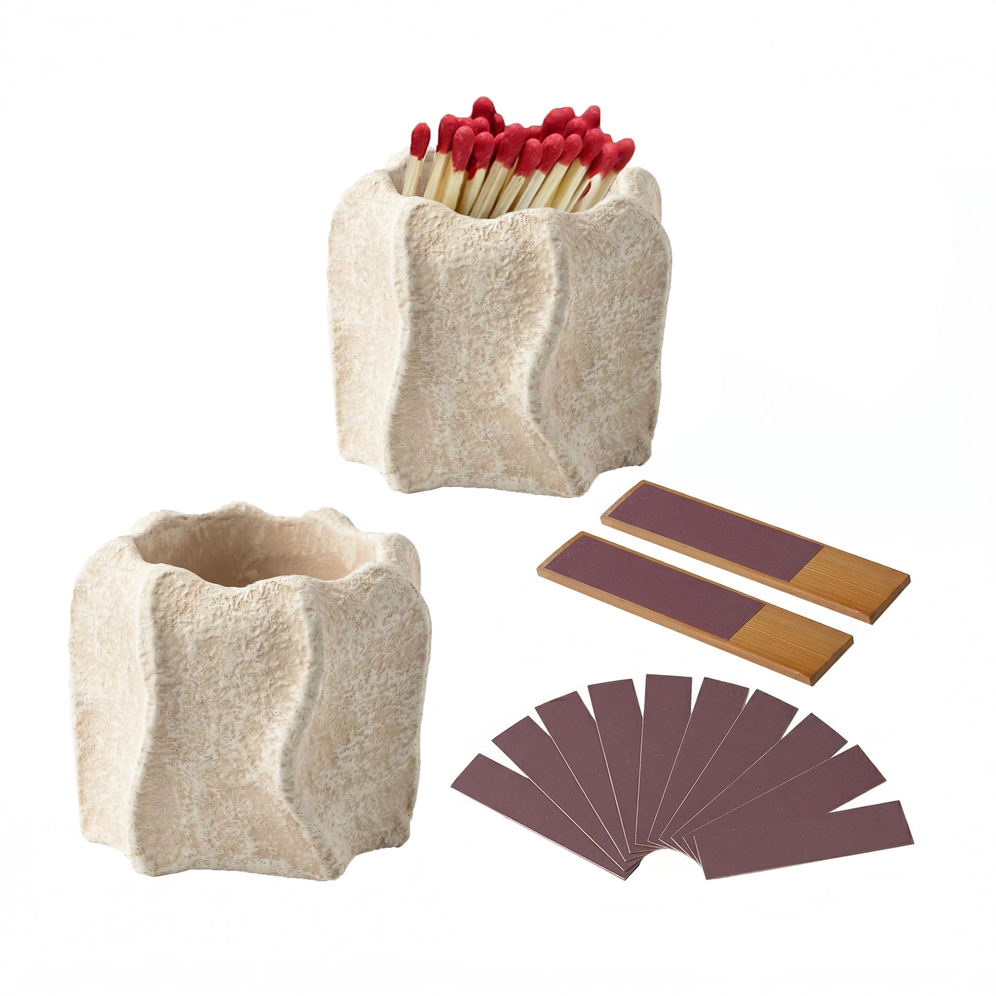Support d'allumettes en béton, pot chic et utile à offrir en cadeau