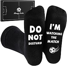 Funny Socks Men, Funny Football Gifts for Men, Stocking Fillers, Non-Slip Combed Cotton Mens Novelty Socks 1 Pair, Christmas Birthday Mens Novelty Gifts for Husband Dad Brother, Size 6-11