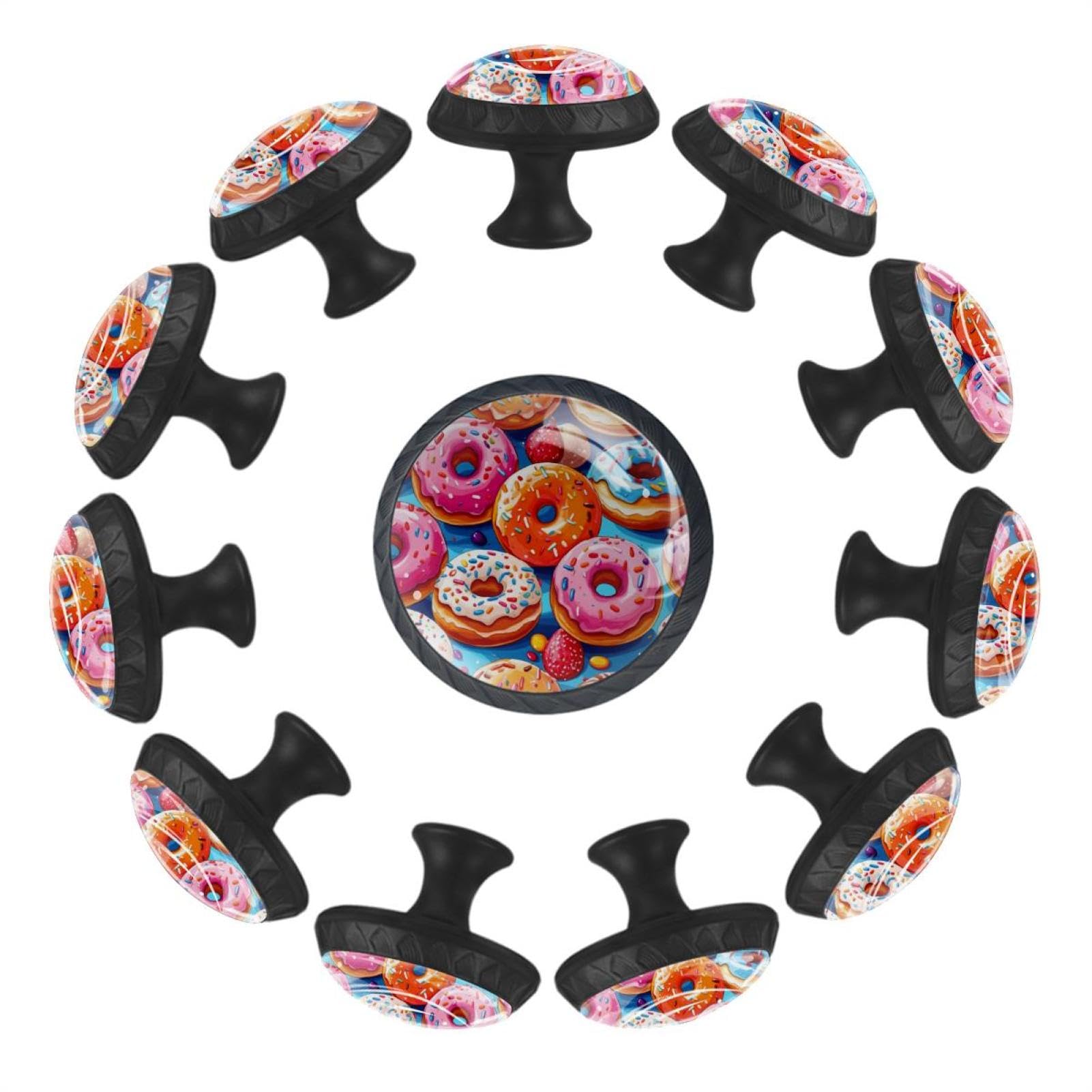 Boutons de meubles beignets multicolores pour relooker une armoire