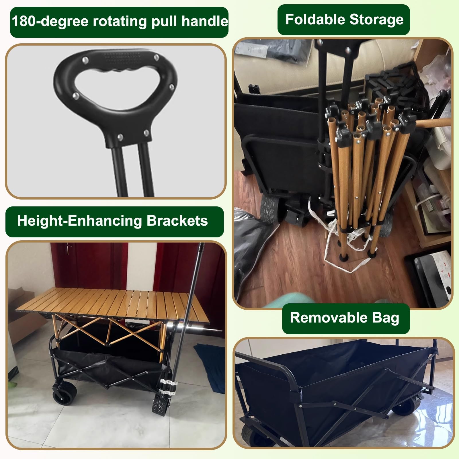 Chariot de Vente Présentoir de Confiseries, Snacks et Charcuteries, Stand de Marché Fermier en Plein Air pour Glaces, Chariot de Restauration Mobile Pliable(Table Width 89cm(35"))