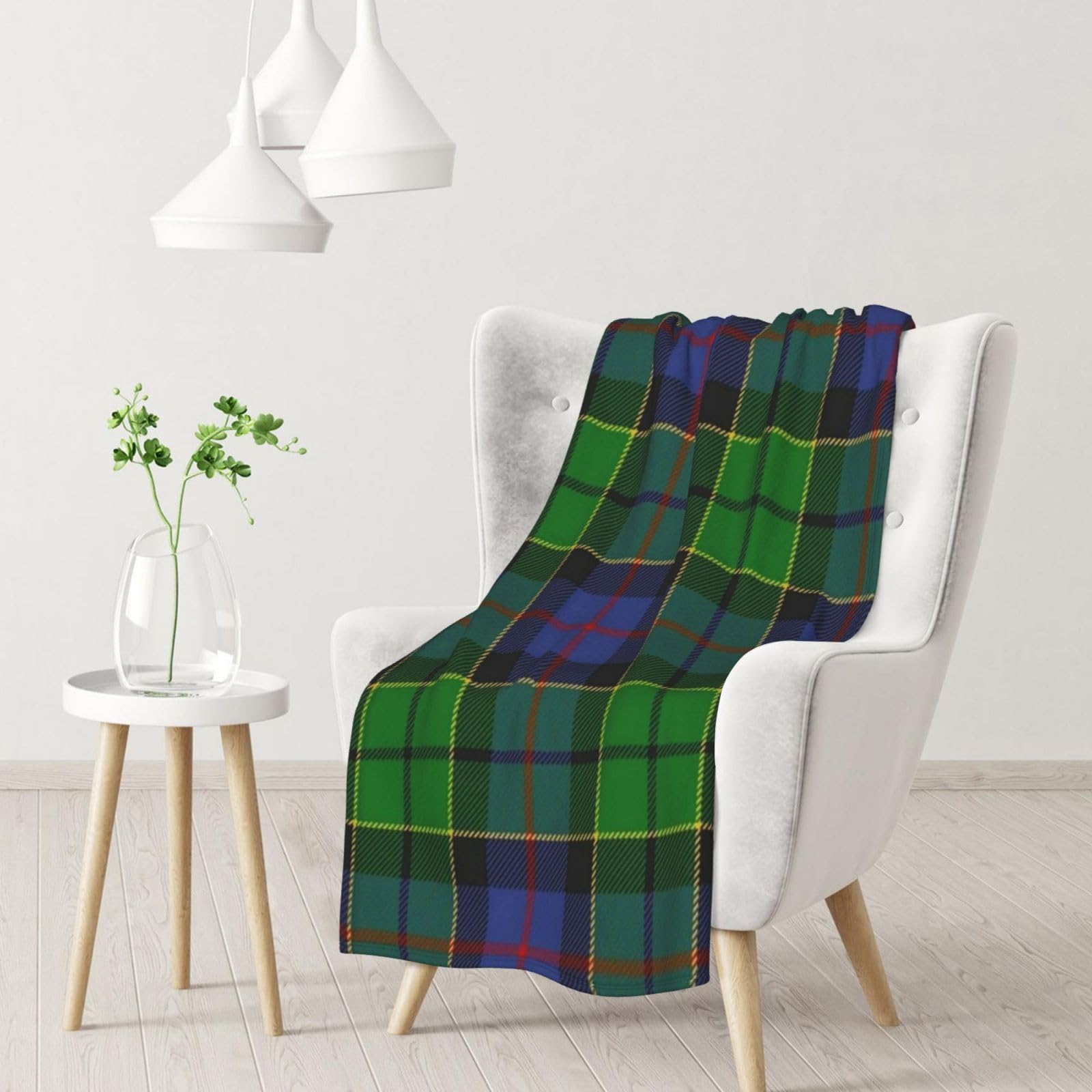 Blanket,Warm Flannel Blanket Throw/Blanket Bed Throw for Sofa Office 102X 76 cm,Forsyth Tartan