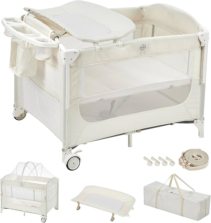 Amazon.co.jp: Thinkmax ベビーベッド [2025最新] 折りたたみ 添い寝