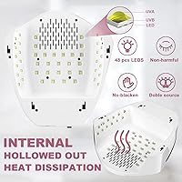 Vista 4 de Luz UV recargable de 96 W para uñas, lámpara LED inalámbrica con mango portátil, sensor infrarrojo automático, 4 temporizadores, herramienta