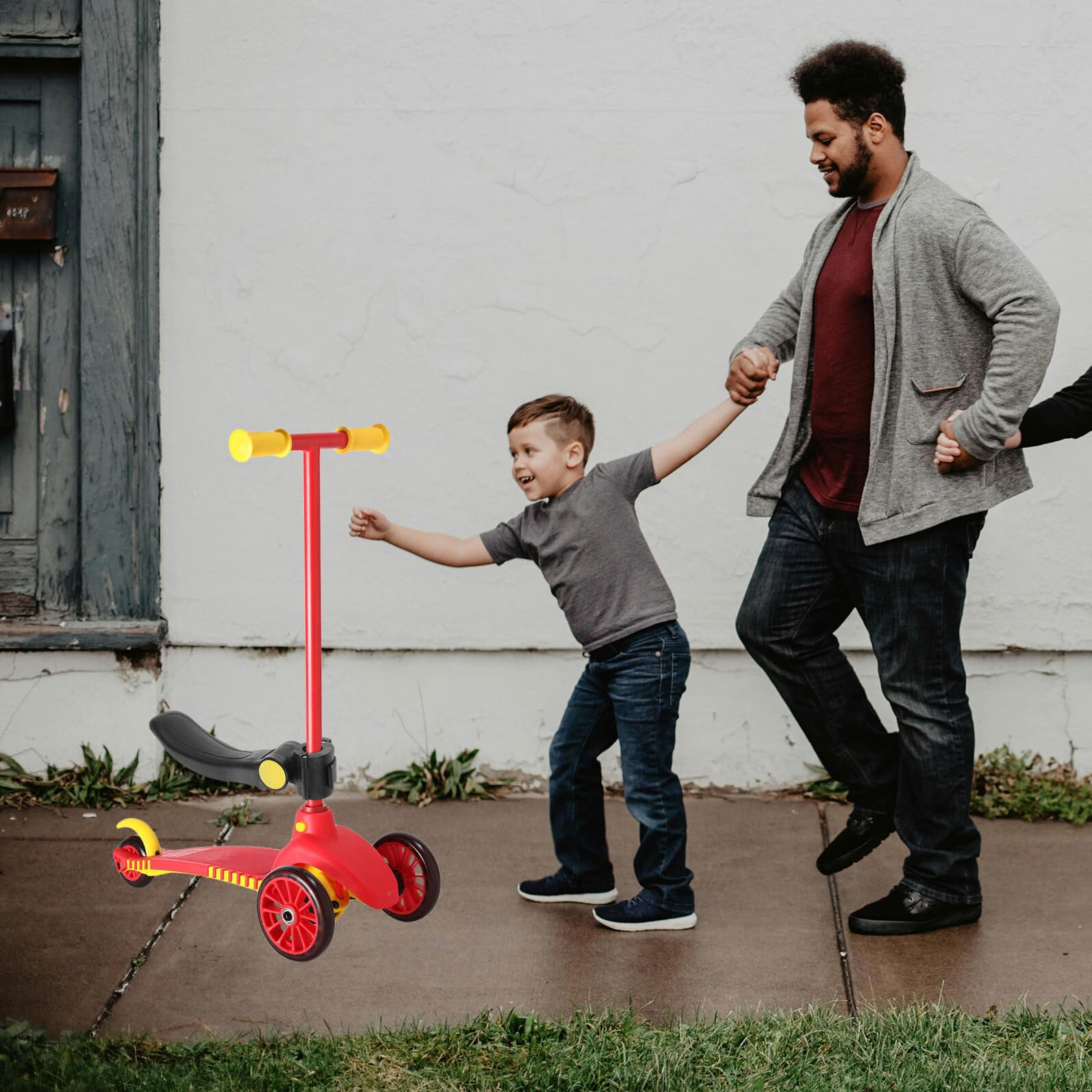 Sella per Monopattino Bambini in Plastica Nera Regolabile | Installazione Semplice, per Scooter dei Piccoli, Seduta Portatile, Uso su Modelli Infantili