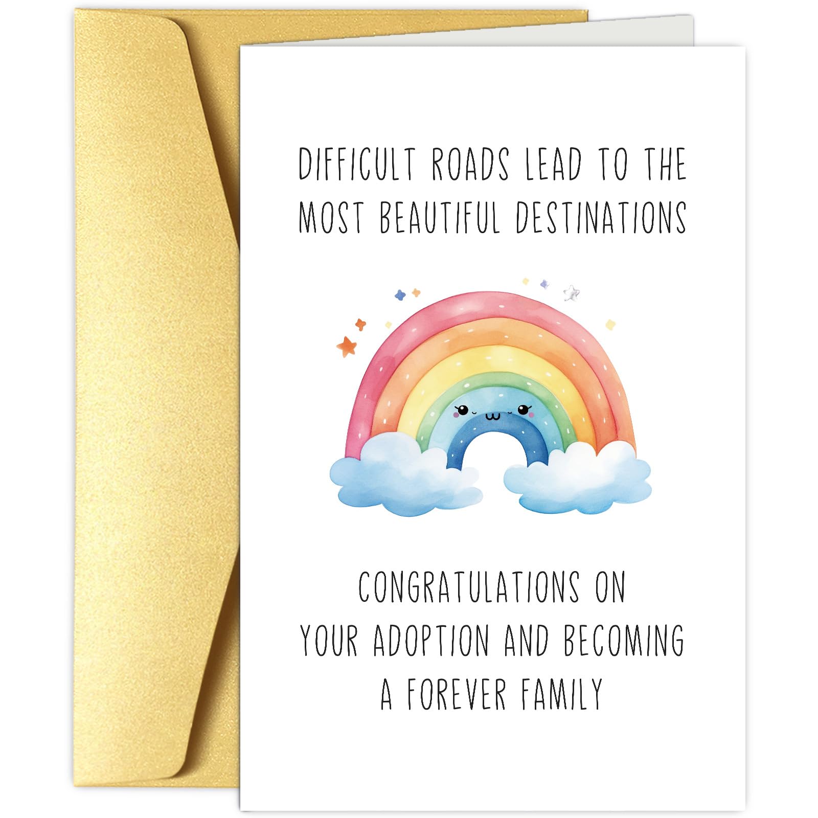 Obbyidk Adoption Card, Happy Adoption Day Card, Congratulations on Your Adoptions and Becoming A Forever Family