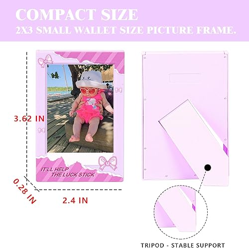 Vista 32 de CAIYOULE Mini portarretratos de 2.15 x 3.4 pulgadas para películas Fujifilm Instax Mini de 3 pulgadas, marco Polaroid de PC para almacenamiento