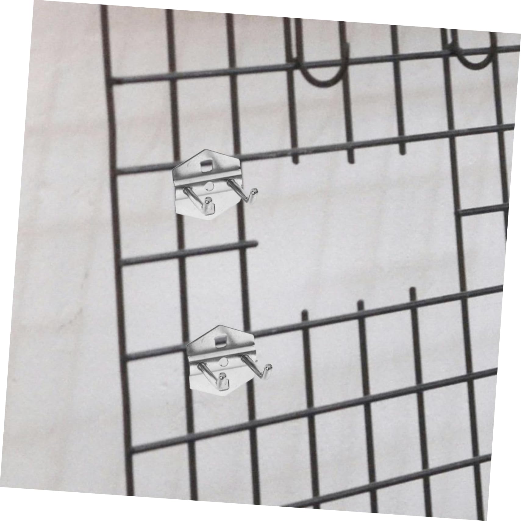 Ganci Doppi per Pannello Forato 6 Pezzi in Ferro per Garage | Argento, Portata 30kg, Installazione Semplice, per Chiavi e Gioielli, Accessori per Casa