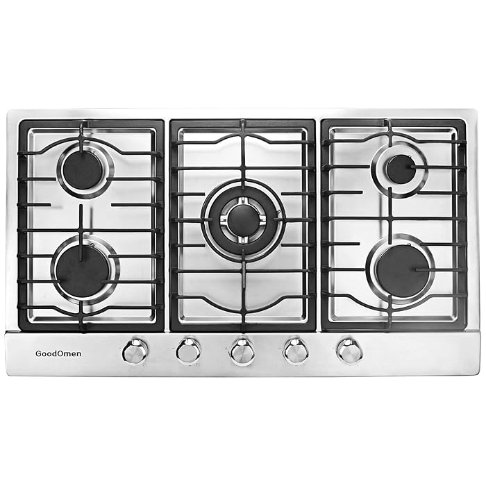Buy Gas Cooktop 36 inch with 5 Sealed Burners in Stainless Steel, Built