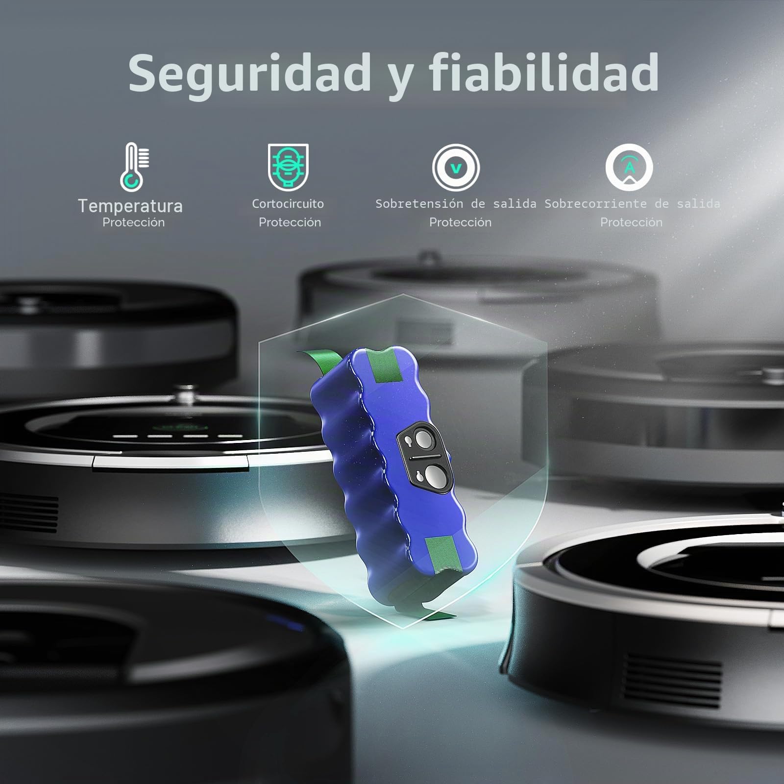 Morpilot 5500mAh 14,4V Ni-MH Xlife Batería para iRobot Roomba 500 600 700 Serie 800 y R3, Scooba 4500 Robot Aspirador