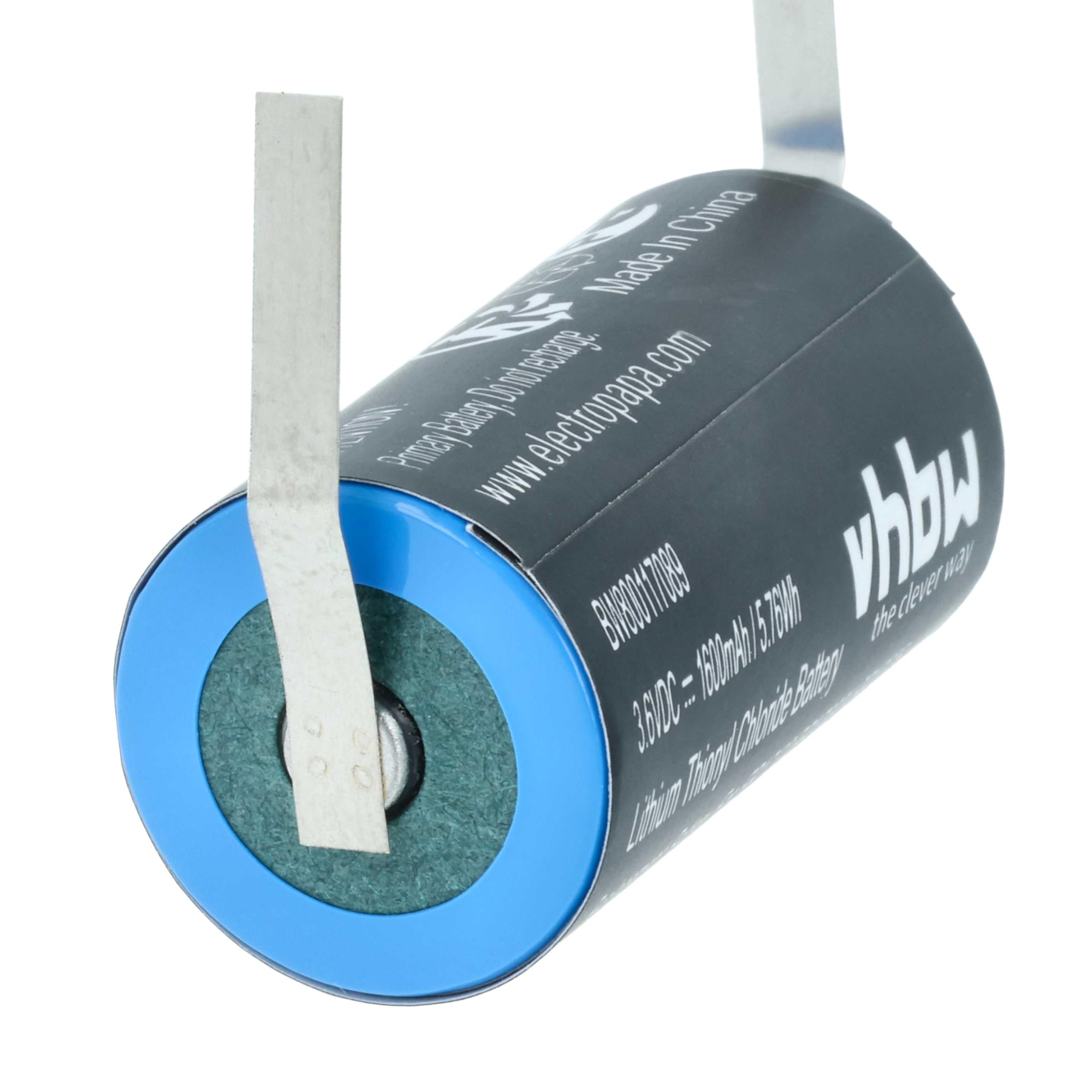 vhbw 10x Batteria compatibile con Omron RQANS1 3G2A9BAT08 (1600mAh, 3,6V, Li-MnO2)