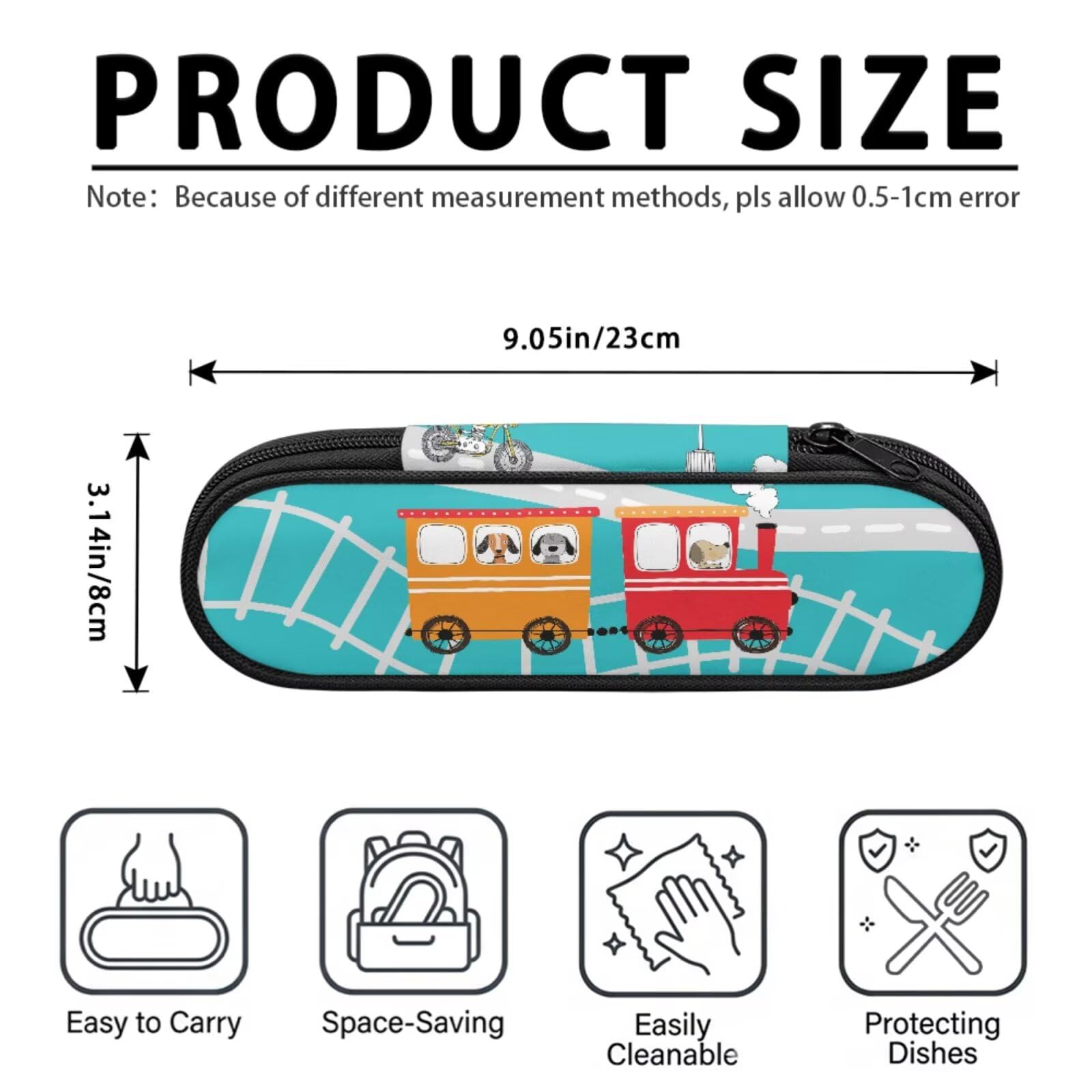 COEQINE Mochila para niños pequeños con fiambrera, juego de 3 bolsas escolares con bolsa de utensilios para niños de 4 a 10 años, Red Train Traffic Teal Sky, M, Diseñador