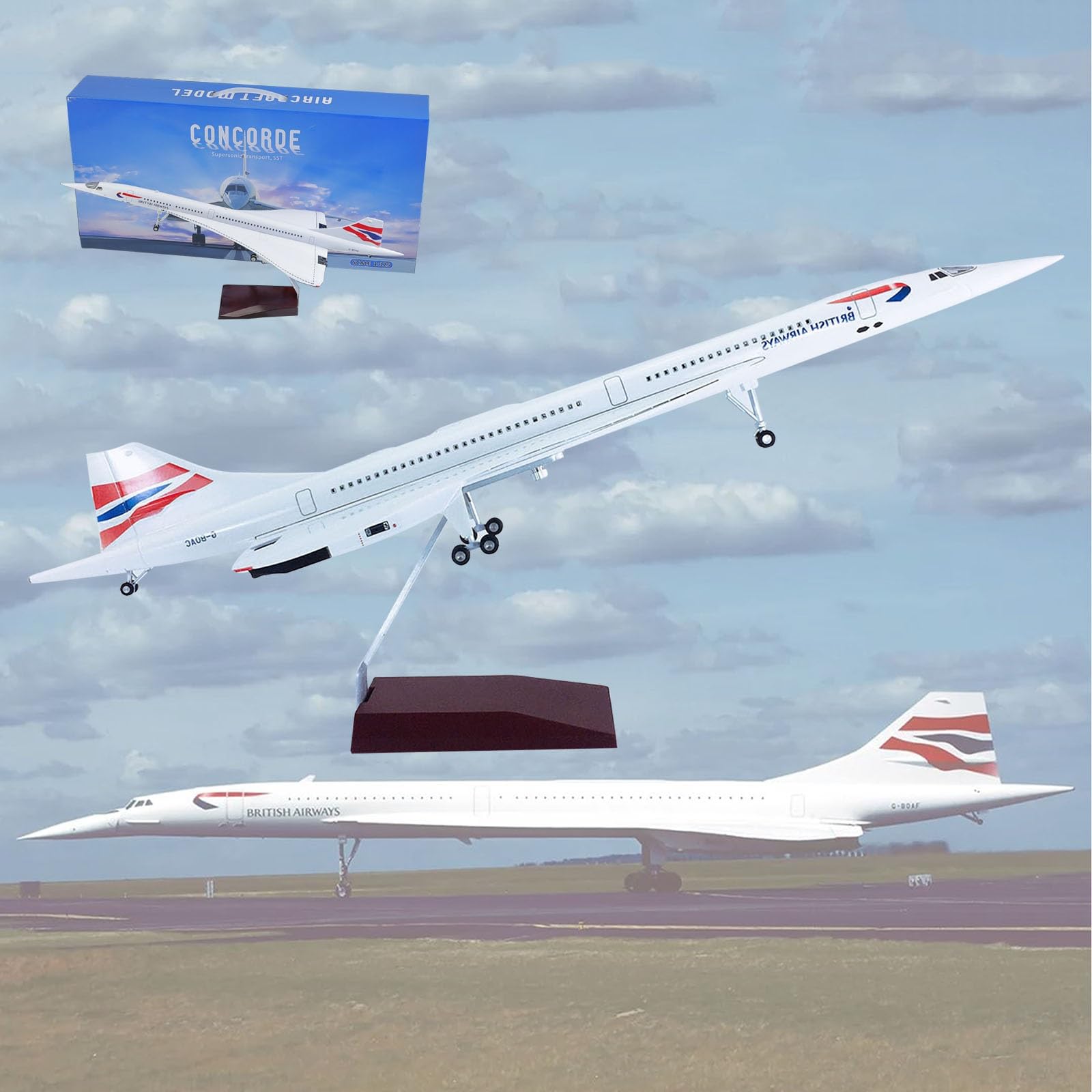 Amazon.co.jp: 19.7インチ 1:125 エールフランス コンコルド モデル