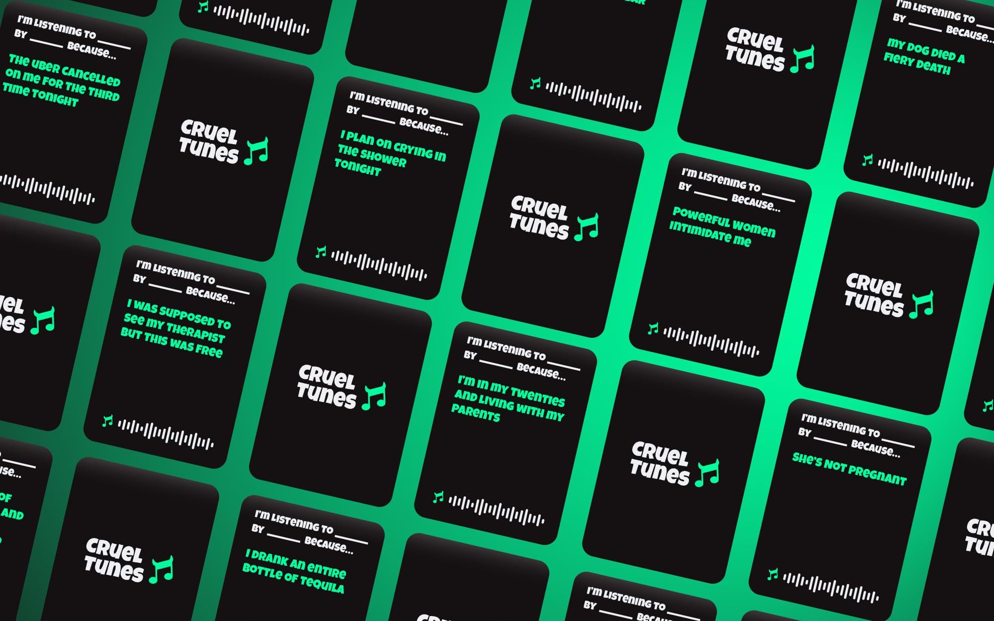 Cruel Tunes- The Hilarious Adult Party Game for Music Lovers| Fun Game for Pregames, Game Nights, and Drinking Games|