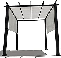 Vista 15 de Alion Home Custom Reemplazo de HDPE de protección solar permeable con bolsillos de varilla para pérgola