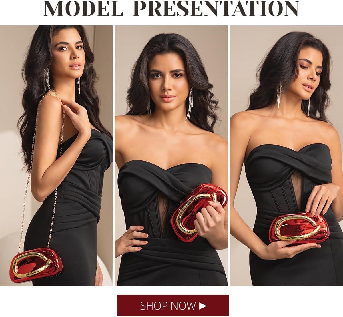 PHILOMENA Evening Clutch Purses Women Acrylic Handbags Metal Handlebars Shoulder Crossbody Bag Wedding Party Casual - Image 2