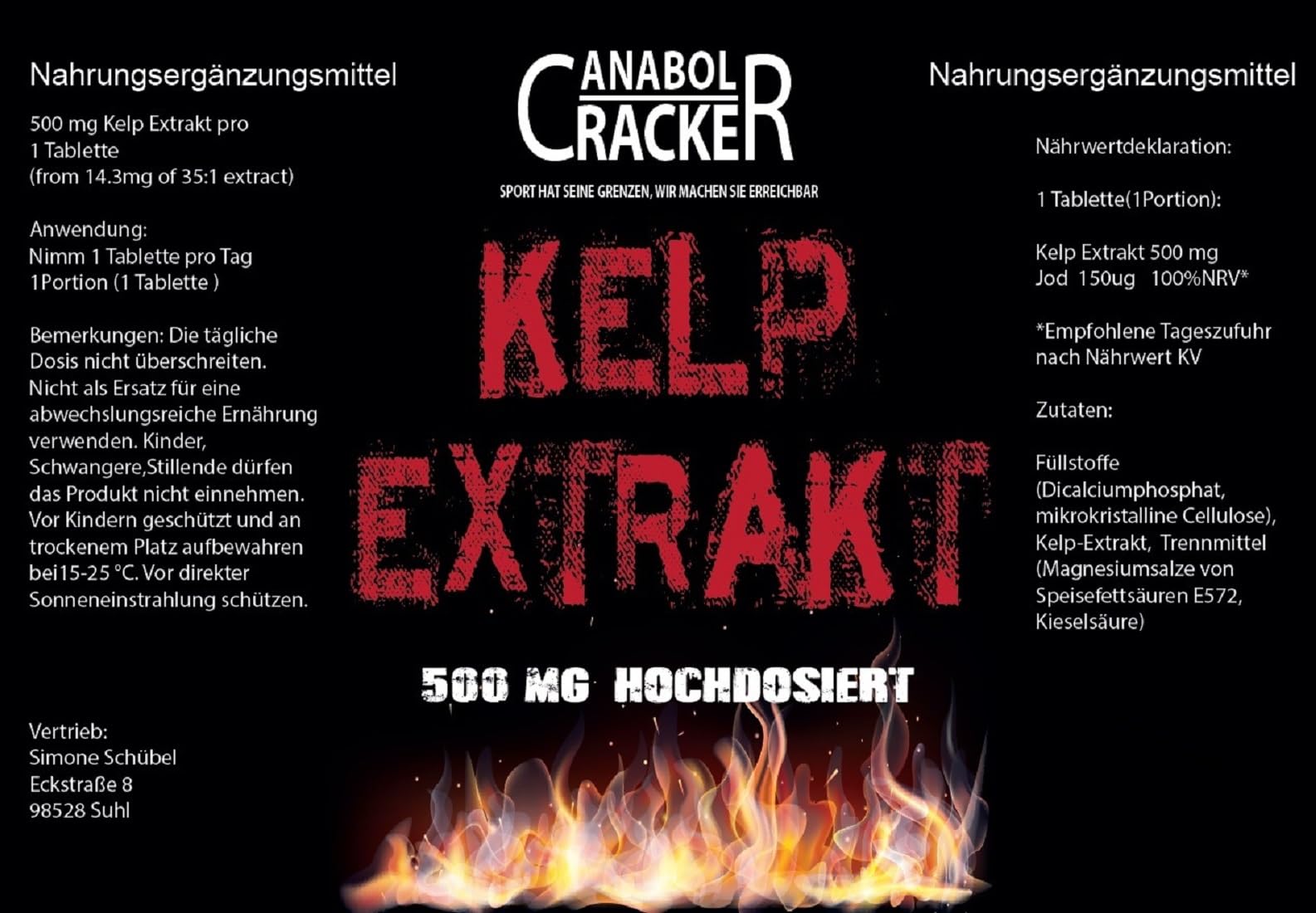 2x 500 Tabletten Kelp Extrakt, 500mg Kelp mit 150mcg Jod/Tablette, für Veganer geeignet, natürliche Quelle für Jod - Sea Algen
