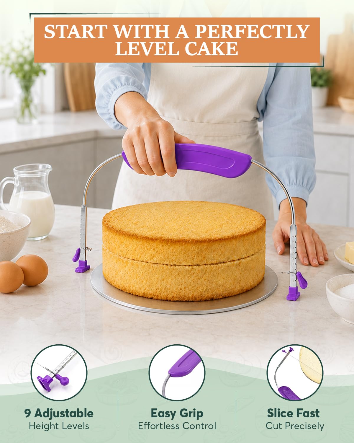 RFAQK Kit da 64 pezzi per decorare torte con piatto girevole per torte, livellatore per torte, 24 punte numerate con schema e eBook, spatola dritta e offset, 30 sacchetti per glassa, 3 set di
