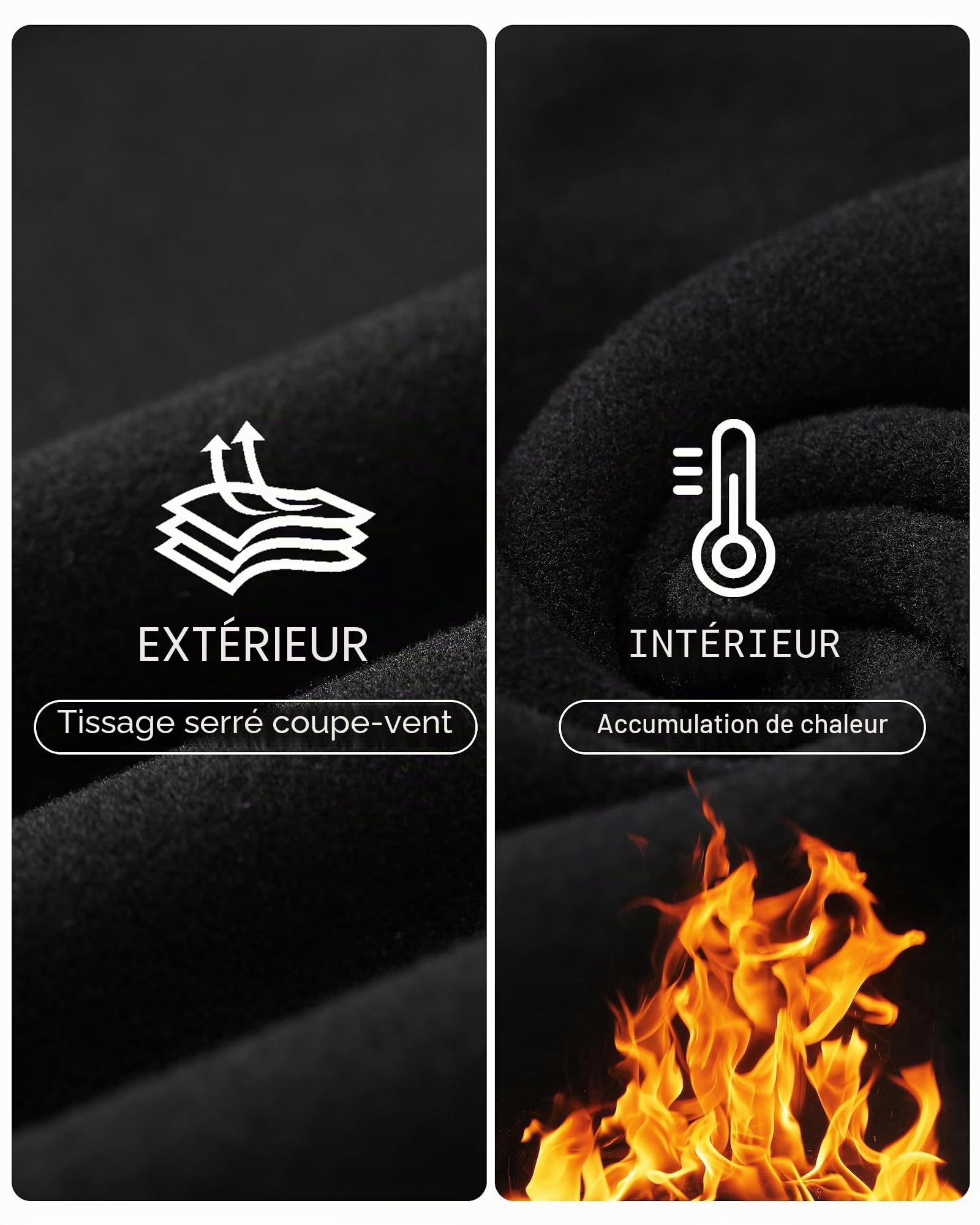 VEARZ Lot de 2 caleçons thermiques pour homme - Sous-vêtements thermiques pour adultes - Tailles S à 2XL