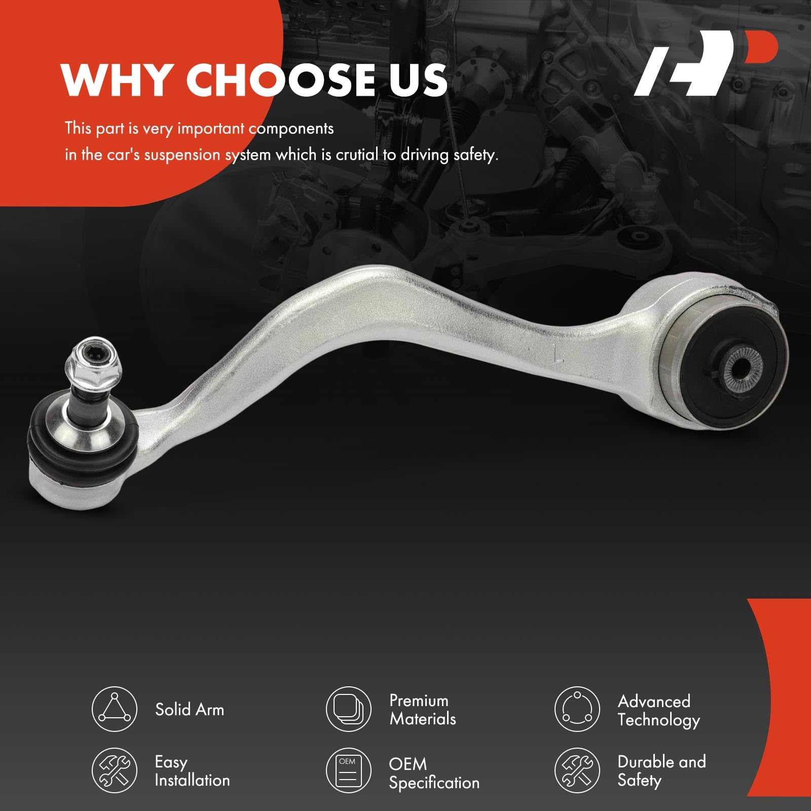 A-PremiumÂ® APCA4242 Front Left Lower Forward Control Arm With Ball Joint