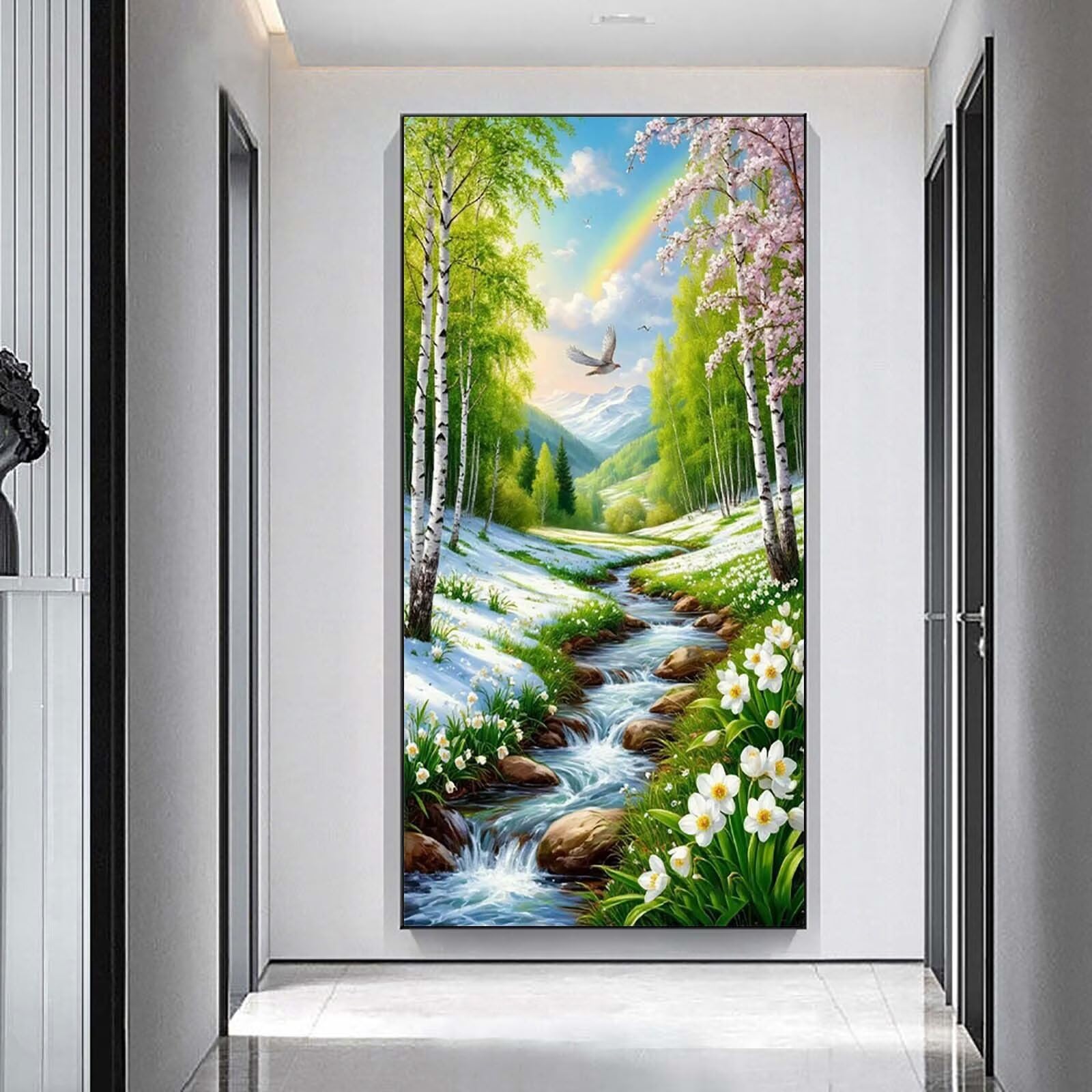 Diamentowe malowanie leśne, DIY diamentowe malowanie dorośli 60x120cm n5w