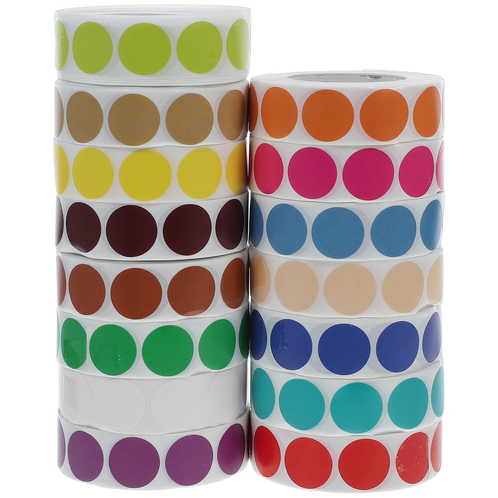 Homoyoyo 15pièces Autocollants à Pois Ronds Pour Restauration Projets Scolaires Avec Code Couleur Et Étiquettes Inscriptibles