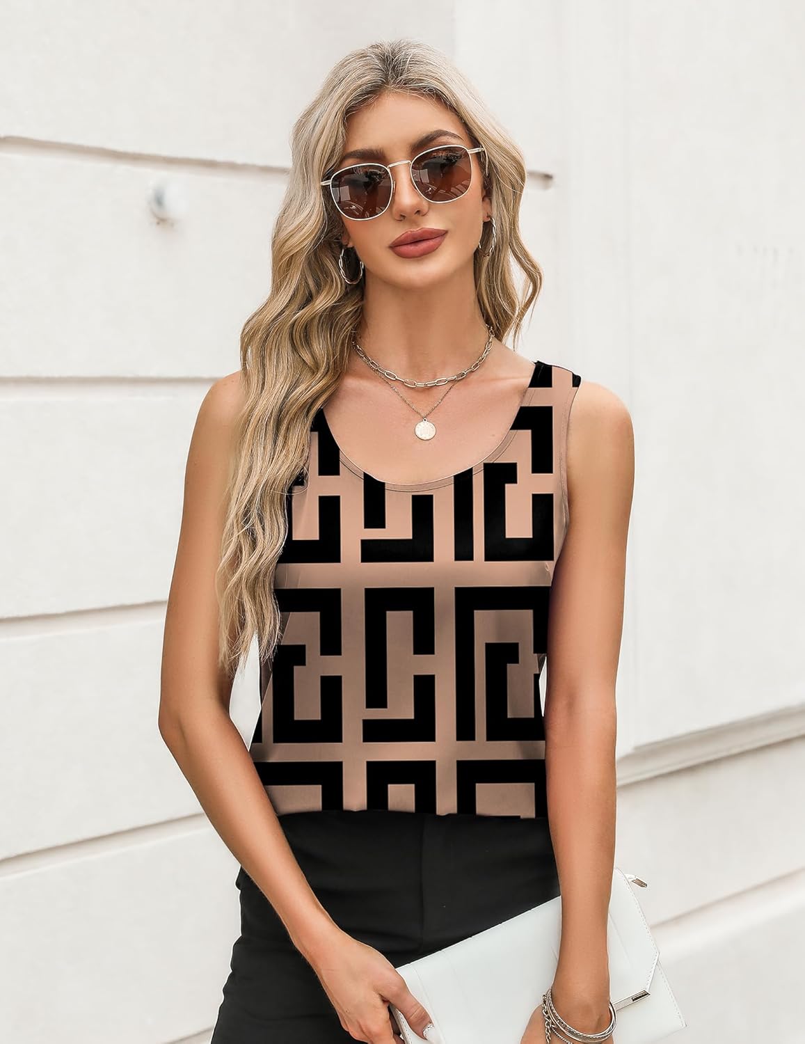 Zeagoo Silk Satin Tank Tops for Women Scoop Neck Sleeveless Camisole Tops 2026 Summer Basic Blouses - Image 3