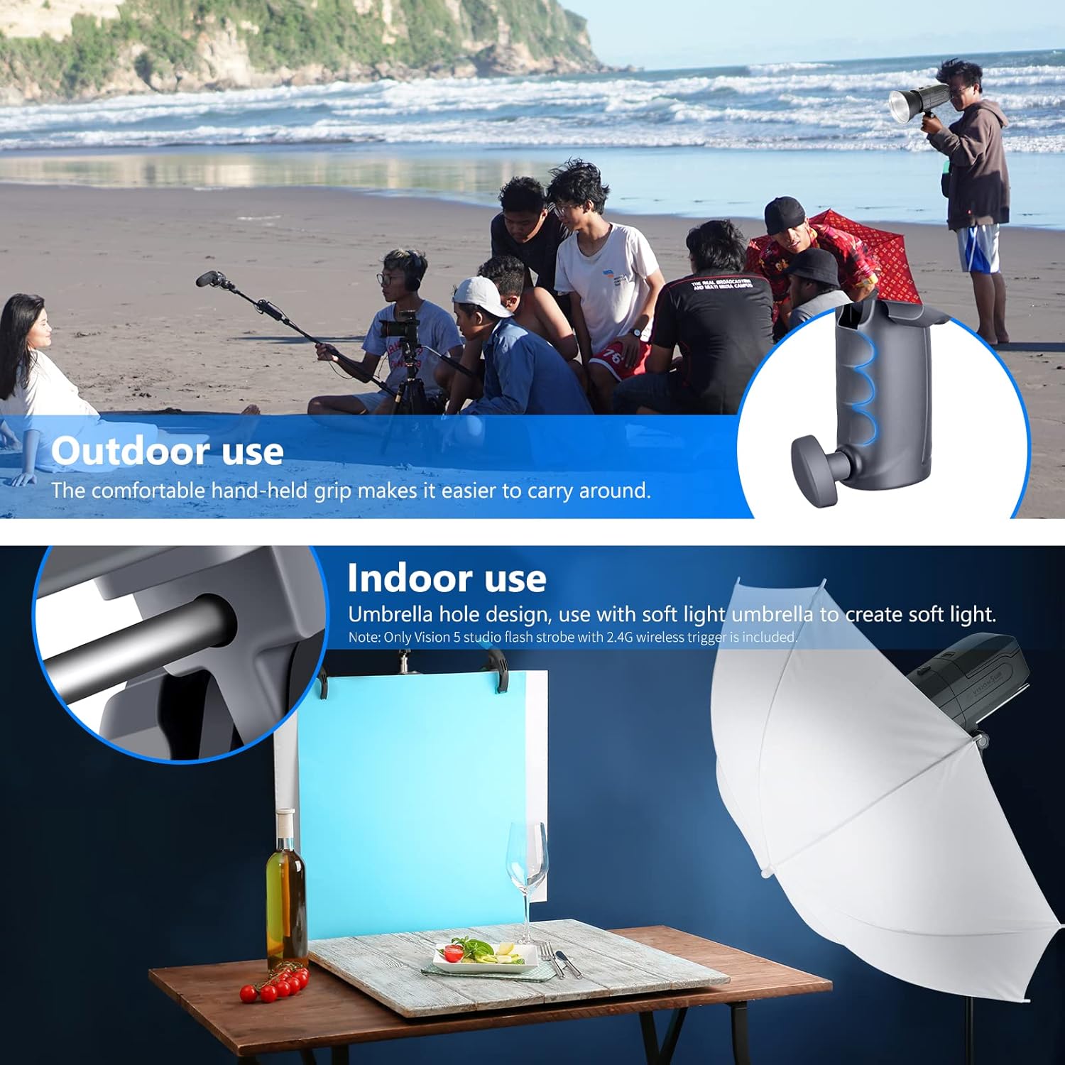 Flash Deals - 40% OFF Neewer VISION5 400Ws 2.4G TTL Flash Strobe Compatible with Canon DSLR Cameras, 1/8000s HSS Monolight with Wireless Trigger,6000mAh Battery to Cover 500 Full Power Shots Recycle in 0.01-2.8 Sec