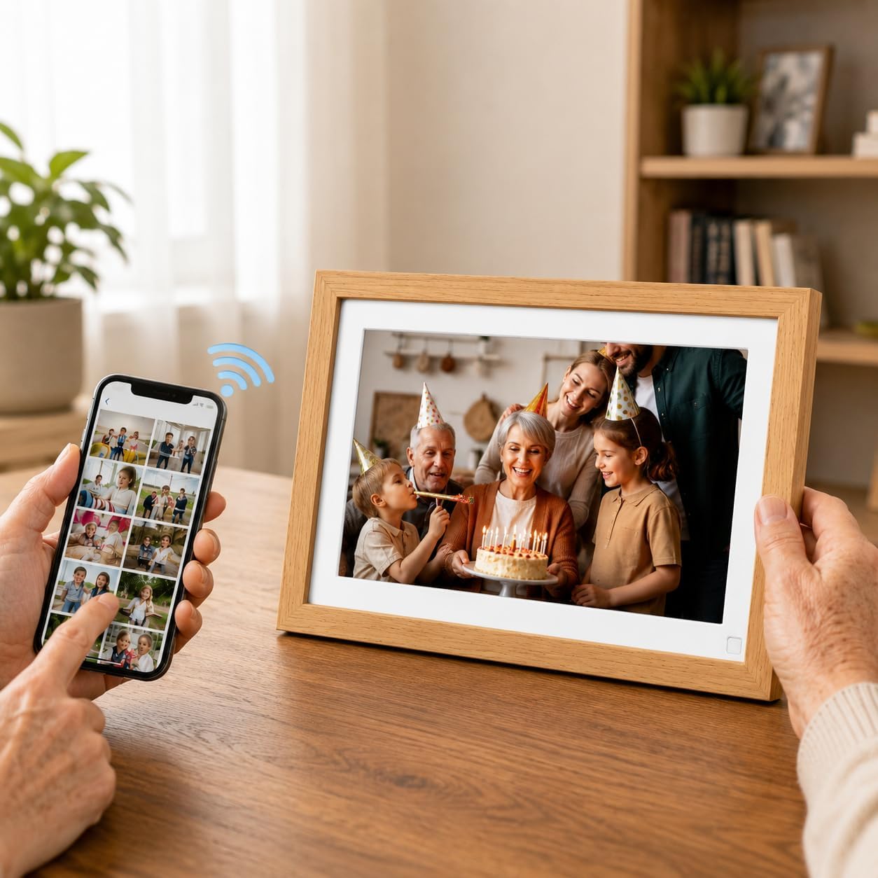 Smart WiFi Digital Photo Frame myFirst Frame Live 10.1" 1280x800 LCD Touch Screen, Auto-Rotate Portrait and Landscape, 32GB Memory with Cloud Storage, Share Moments Instantly via myFirst Circle App