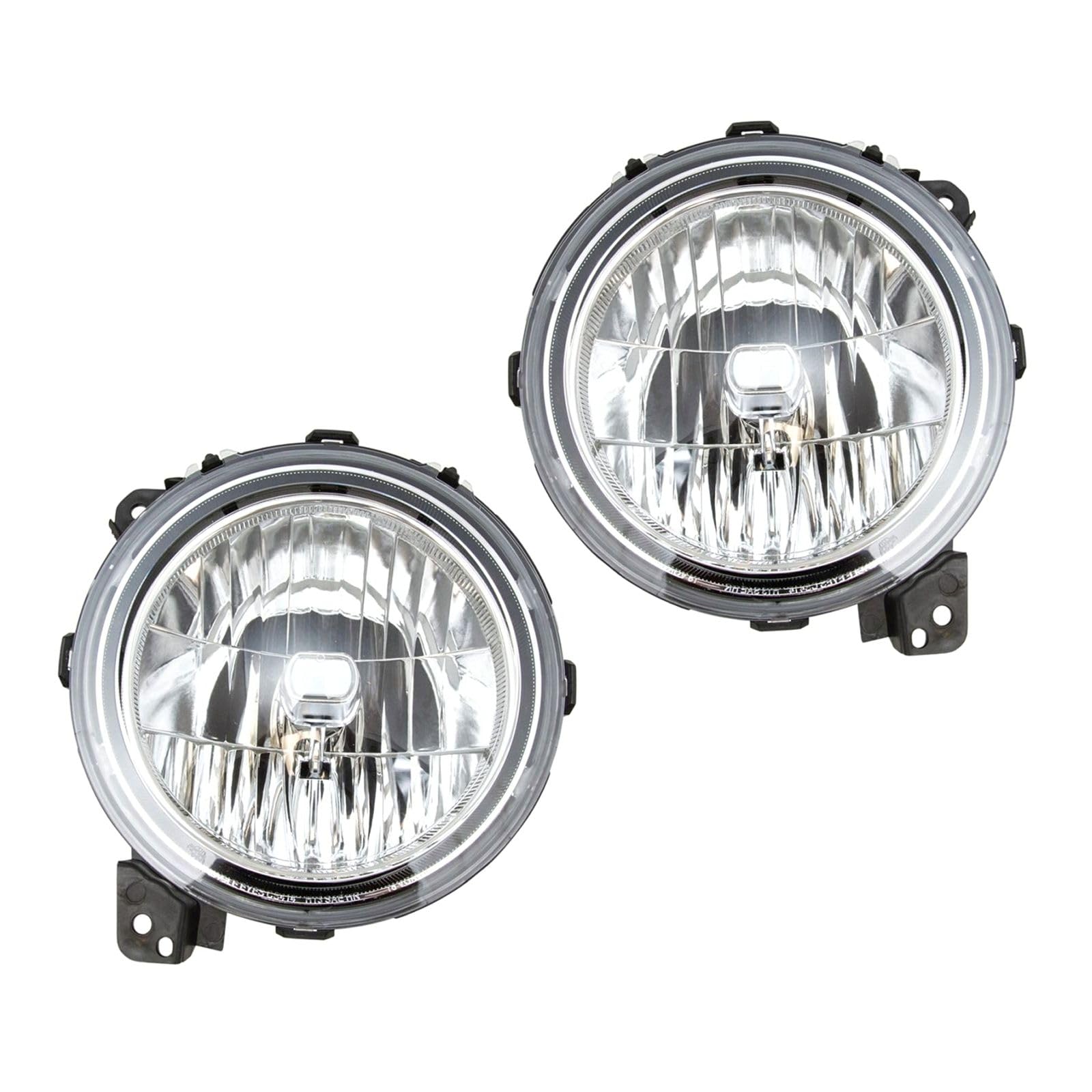 GGDZTMNB Headlight Lamp Left Driver & Passenger Sides 2pcs Clear for Jeep for Gladiator 2020-2021 for Wrangler 2018-2022 LHT04048 114-10486L