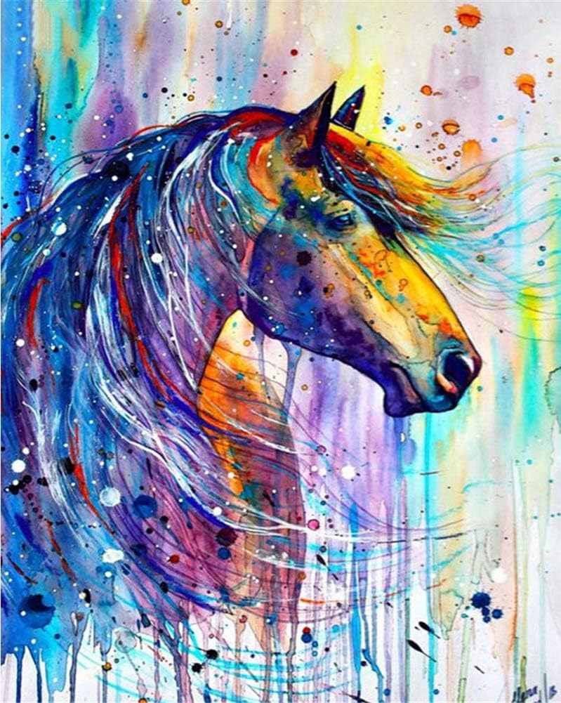 Sqailer Diamond Painting Full Round Drill Horse Rhinestone Embroidery for Wall Decoration 12X16 inches