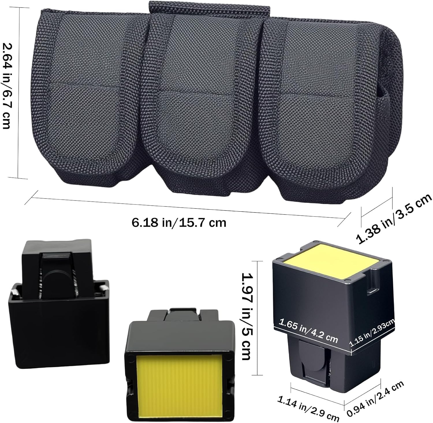 3-Pack Stun Gun Cartridges with Storage Bag.