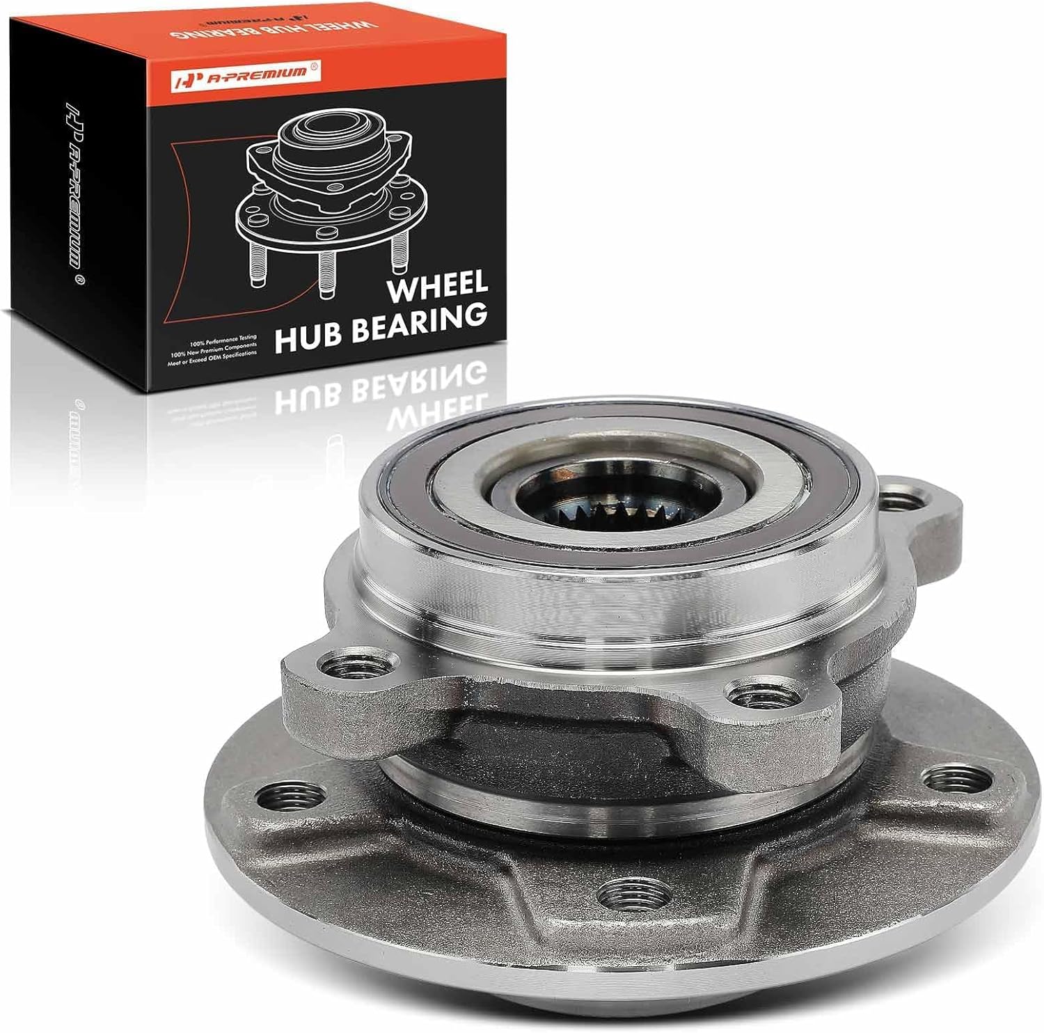 A-Premium Wheel Bearing and Hub Assembly Compatible with Jeep MP Series Compass 2017-2022, BU Series Renegade 2015-2023 & Fiat 500X 2016-2020