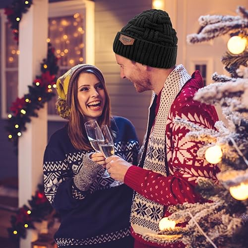 Miniatura 7 de Loritta Winter Hat Warm Knitted Thick Baggy Slouchy Beanie Skull Cap for Men Women Gifts