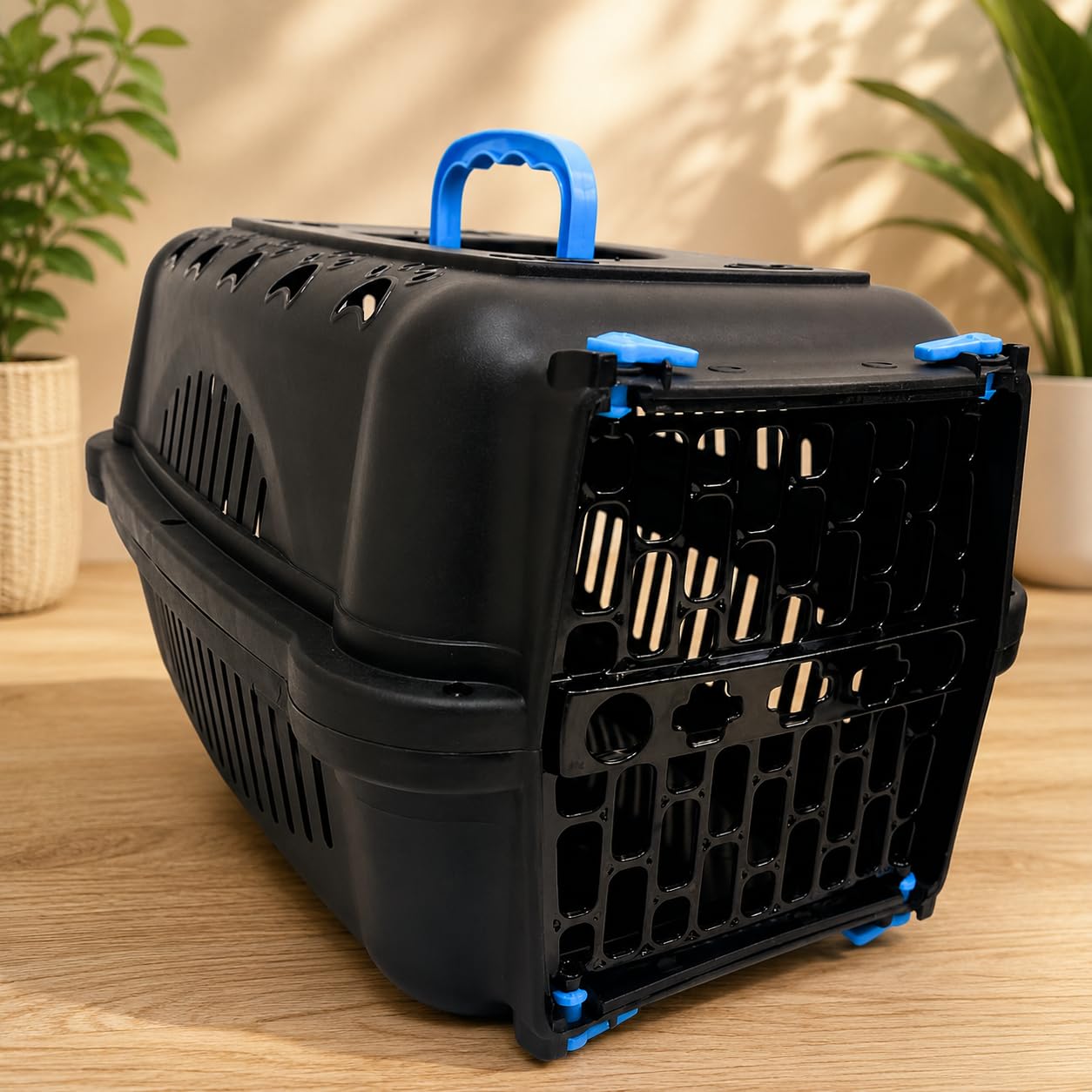 Caixa De Transporte Pet Para Cães Gatos Coelhos N1,N2,N3 - Durapets(AZUL-N3