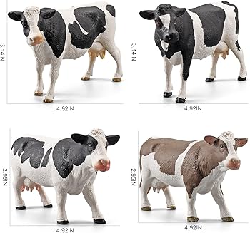 Amazon.co.jp: 牛のフィギュア おもちゃ 4個 リアルな大きな牛の置物 Amazon.co.jp: 牛のフィギュア おもちゃ 4個 リアルな大きな牛の置物