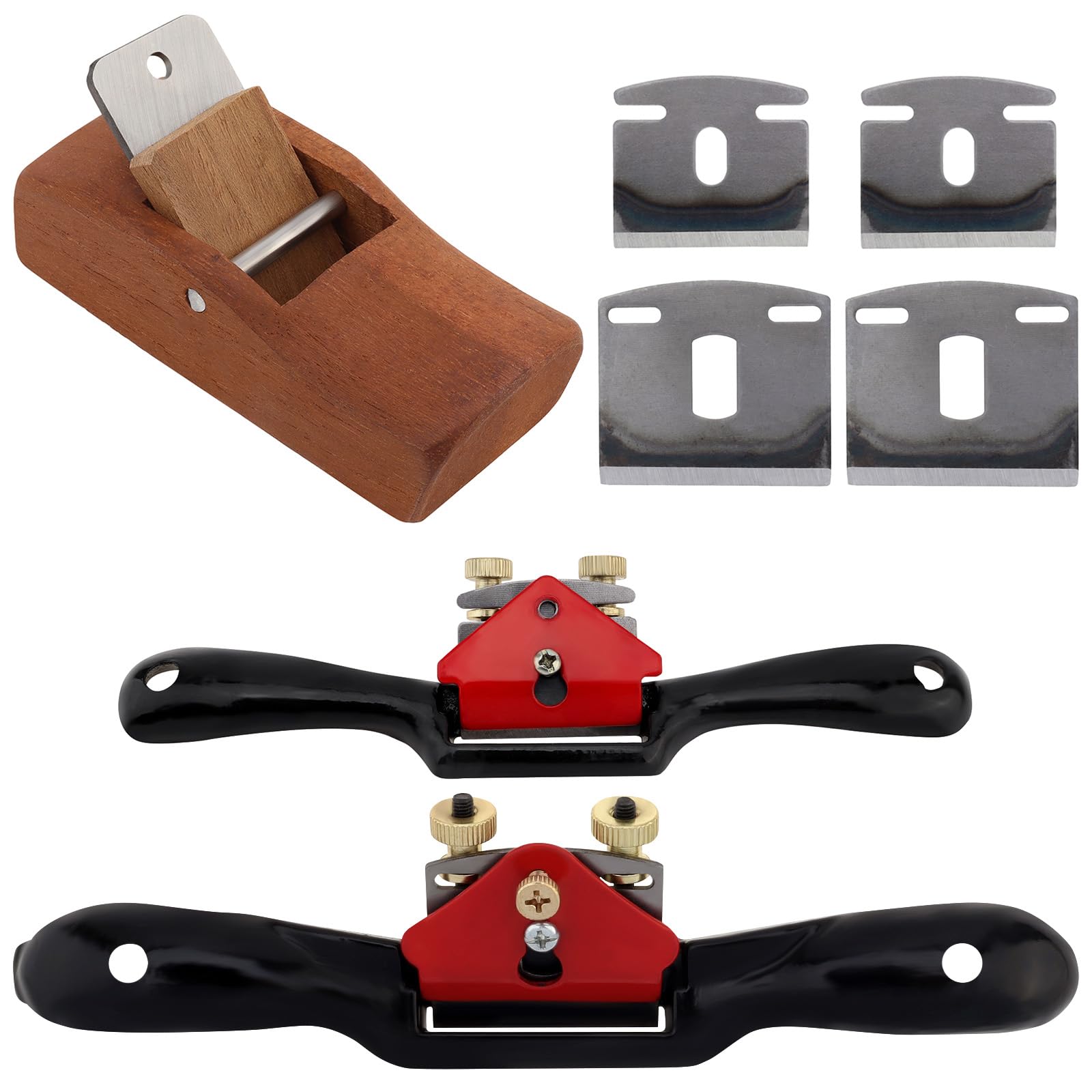 Set di utensili manuali per la lavorazione del legno, 7 pezzi, regolabili, portatili, per la lavorazione del legno, per la lavorazione del legno, per lavori in legno
