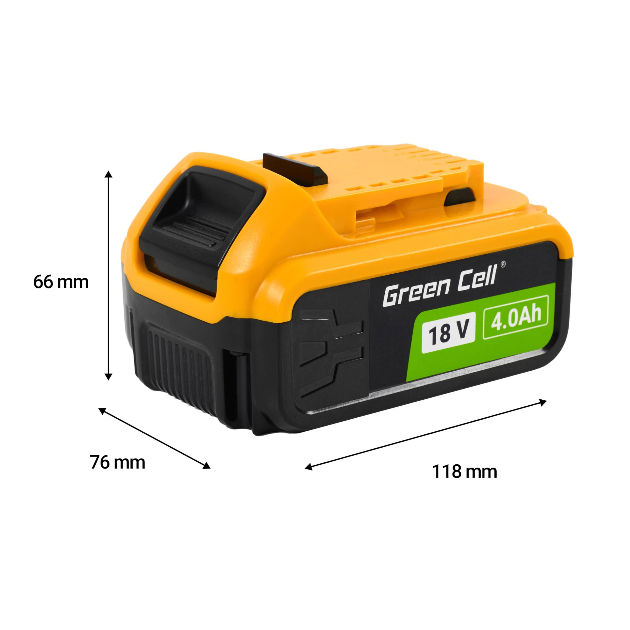 Akumulator Green Cell 18V 4Ah Li-Ion do Elektronarzędzi DeWalt XR — Wysokiej Jakości, Wydajny i Niezawodny Zamiennik DCB182 DCB184, ze Wskaźnikiem Naładowania LED