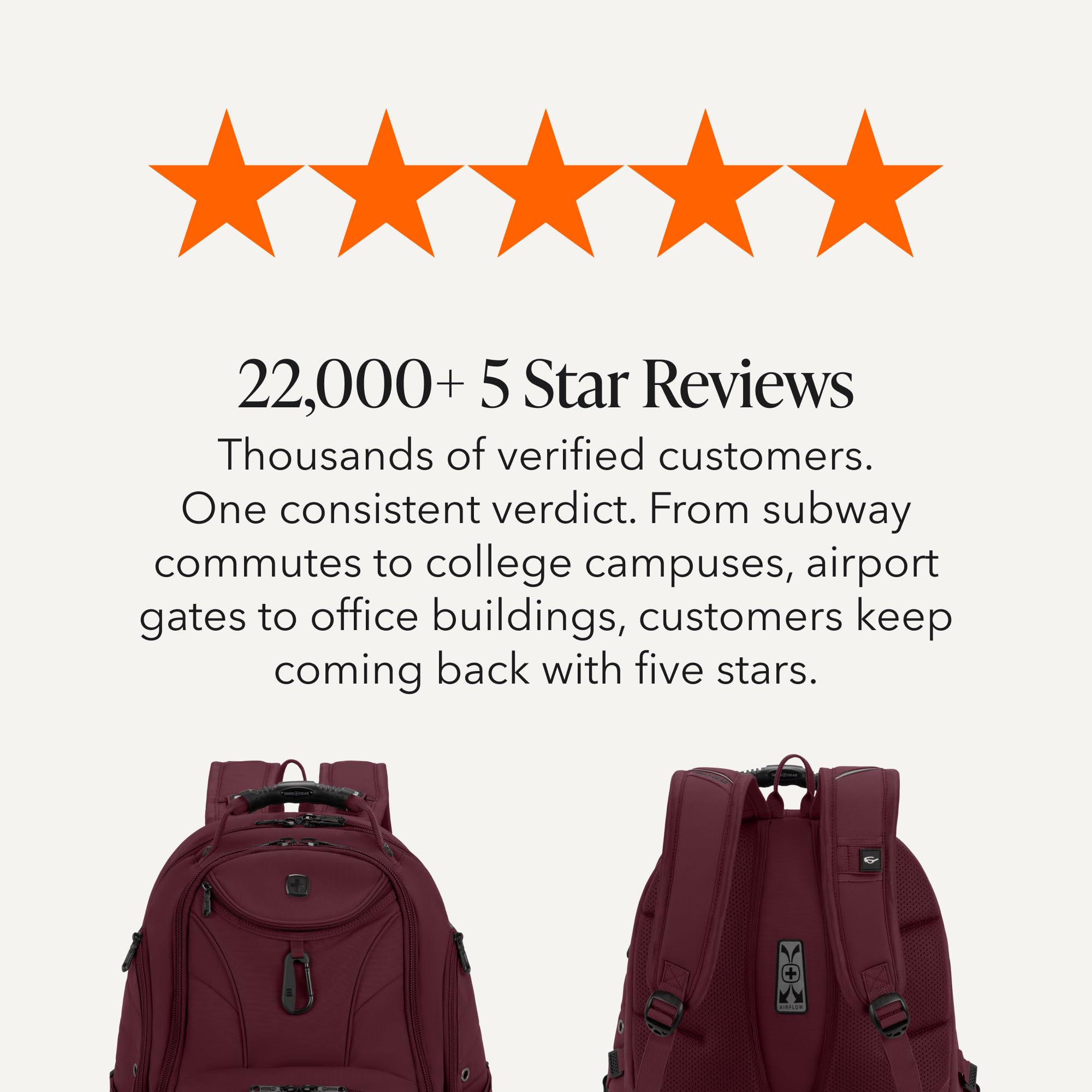 SWISSGEAR 1900 ScanSmart Laptop Backpack, Fits Most 17-Inch Laptops, TSA-Friendly Lay-Flat Design, RFID Protection, and Tablet Pocket, Black, 31L, 18.5-Inch view 8