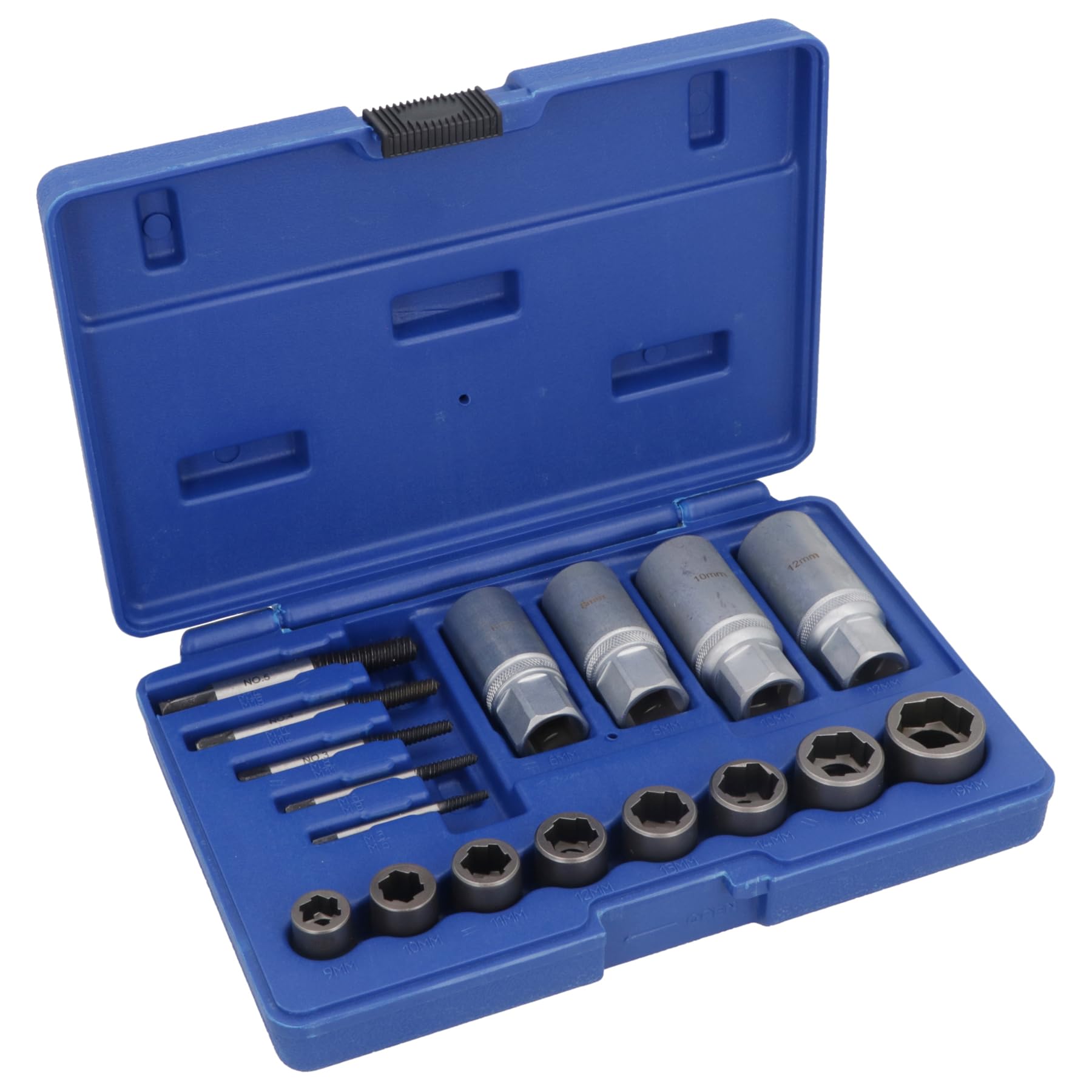 Ab Tools 17Pc Screw Bolt Stud Nut Extractor Remover Set For Rusted Rounded Seized Bolt